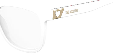 Premium Women Moschino Love Model Eyeglasses: MOL585 - White- SpecSMART Eye Clinic (Zoom View)